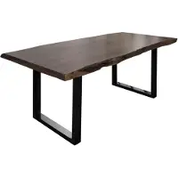 MASSIVMOEBEL24.DE MASSIVMOEBEL24 | Table à manger 220x100 Acacia laqué Gris taupe / Anthracite laqué FREEFORM 5