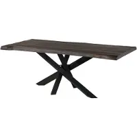 MASSIVMOEBEL24.DE MASSIVMOEBEL24 | Table à manger 220x100x79 en bois de manguier laqué beige/ pieds Mikado anthracite mat FREEFORM 5