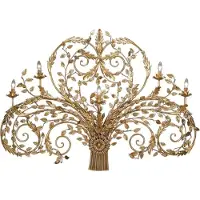 Casa Padrino Luxus Jugendstil Wandleuchte Gold 160 x 20 x H. 110 cm - Lampe murale élégante en métal - Barock & Jugendstil Wandleuchten