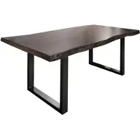 MASSIVMOEBEL24.DE MASSIVMOEBEL24 | Table à manger 220x100 Acacia laqué Brun / Anthracite laqué FREEFORM 5