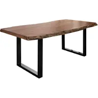 MASSIVMOEBEL24.DE MASSIVMOEBEL24 | Table à manger 200x100 Acacia laqué Bois naturel / Anthracite laqué FREEFORM 5