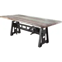 MASSIVMOEBEL24.DE MASSIVMOEBEL24 | Table à manger 220x100 Bois de récupération laqué Multicolore INDUSTRIAL #24