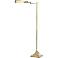 Casa Padrino Lampadaire de luxe Vintage couleur laiton 18 x H. 102-136 cm - Lampadaire réglable en hauteur avec bras pivotant - Collection de luxe