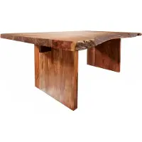 MASSIVMOEBEL24.DE MASSIVMOEBEL24 | Table à manger 150x100 Acacia laqué Noisette FREEFORM #112