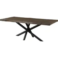 MASSIVMOEBEL24.DE MASSIVMOEBEL24 | Table à Manger en bois de Manguier 200x100x76 gris laqué / pieds Mikado anthracite matte FREEFORM 5