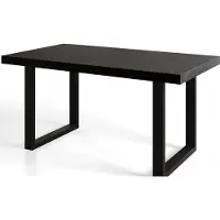 Alpi Möbel Table de Salle à Manger Extensible 180-280x90x77cm, Noir, Pieds en Métal