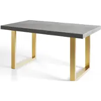 Alpi Möbel Table de Salle à Manger Extensible 180-280x90x77cm, Gris, Pieds en Métal