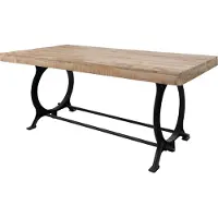 MASSIVMOEBEL24.DE MASSIVMOEBEL24 | Table à manger 180x90 Bois de récupération laqué Bois naturel INDUSTRIAL #27