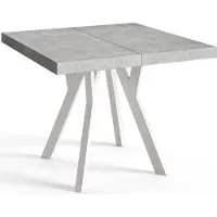 Alpi Möbel AlpiMeble Table a Manger Extensible - Table Carrée Extensible - Table de Salle à Manger Moderne - Plateau Stratifié 36 mm - Pieds en Hêtre - Mesures de 100 cm à 200 cm - Graphite - Collection Rico