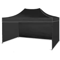 BDW Pavillon, Tente, Tente de réception pour jardin, terrasse, foire - Pavillon, Noir