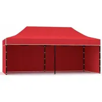 BDW Pavillon, Tente, Tente de réception pour jardin, terrasse, foire - Pavillon, Rouge