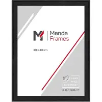 MendeFrames : Cadre photo en bois, finition noir veiné, hauteur 120 cm, dimensions 20x30 cm, verre standard