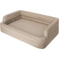 Stanis³aw Jurga Lit pour chien, meubles pour animaux, lit pour chat, housse amovible, corbeille pour chien, coussin pour chien, couchette pour chien, couchage, canapé pour chien, beige, XL : 96x62 cm