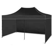 BDW Pavillon, Tente, Tente de réception pour jardin, terrasse, foire - Pavillon, Noir