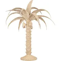 Casa Padrino Lampadaire de luxe Palmier Naturel Ø 260 x H. 280 cm - Lampadaire en rotin au design de palmier - Lampadaire de salon - Luminaires de luxe - Lampadaires de luxe