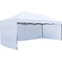 BDW Pavillon, Tente, Tente de réception pour jardin, terrasse, foire - Pavillon, Blanc