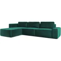 AX Living Canapé XXL L forme Arkleton Canapé d'angle Vert 360cm - Confort G
