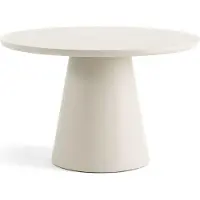 Idea New Garden Srl Table ronde Ø120 cm en MDF aspect béton avec piètement central, design contemporain et élégant pour la cuisine, la salle à manger et l'entrée – TONY