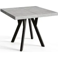 Alpi Möbel AlpiMeble Table a Manger Extensible - Table Carrée Extensible - Table de Salle à Manger Moderne - Plateau Stratifié 36 mm - Pieds en Hêtre - Mesures de 100 cm à 200 cm - Graphite - Collection Rico