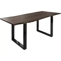 MASSIVMOEBEL24.DE MASSIVMOEBEL24 | Table à manger 180x90 Acacia laqué Gris taupe / Anthracite laqué FREEFORM