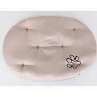 TexCorp Coussin ovale pour chien R8 - 83×60 cm, coussin robuste & lavable pour animaux domestiques, OEKO-TEX, idéal pour les grands chiens | Beige