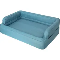 Stanis³aw Jurga Lit pour chien, Meuble pour animaux, Lit pour chat, Housse amovible, Panier pour chien, Coussin pour chien, Chaise longue pour chien, Couchage, Canapé pour chien, Bleu, XL : 96x62 cm