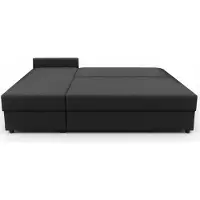 AX Living Canapé petit modele avec fonction sommeil Dolceo L Canapé d'angle anthracite 206
