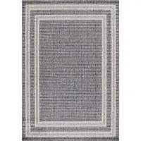 Morhane Aruba Meydan tapis extérieur/intérieur tissé à plat coureur 80x250cm jute gris