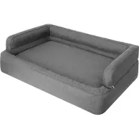Stanis³aw Jurga Lit pour chiens, meubles pour animaux, lit pour chats, housse amovible, corbeille pour chiens, coussin pour chiens, couchage pour chiens, canapé pour chiens, graphite, L : 78x47 cm