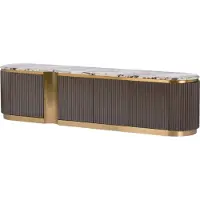 FURNLUX Table de télévision Stilig Grau 200cm / Couleur principale : Gris / Dimensions : 200 x 50 x 40 cm
