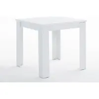 Idea New Garden Srl Table carrée 80×80 cm en mélamine résistante aux rayures et aux taches, facile à nettoyer - design moderne, robuste et compact pour la cuisine, la salle à manger, le bar et le bistrot - ELVIS - Blanc