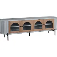 FURNLUX Table de télévision Stilig Grau 200cm / Couleur principale : Marron / Dimensions : 200 x 60 x 40 cm