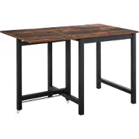 Fortuna Table à manger extensible Lai, table de cuisine pliante avec roulettes, table pliante en métal, charge maximale 20 kg, pour cuisine, salle à manger, 118 x 70 x 76,5 cm, marron |