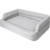 Stanis³aw Jurga Lit pour chien, Meuble pour animaux, Lit pour chat, Housse amovible, Panier pour chien, Coussin pour chien, Chaise longue pour chien, Couchage, Sofa pour chien, Cendres, XXL : 117x79 cm