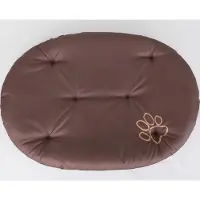 TexCorp Coussin ovale pour chien R6 - 75×58 cm, coussin robuste & lavable pour animaux domestiques, OEKO-TEX, idéal pour les grands chiens | Marron