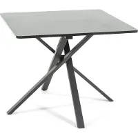 Idea New Garden Srl Table carrée 90×90 cm avec piétement en croix - design moderne, stable et polyvalent, idéal pour la cuisine, la salle à manger, le bureau, les bars et les restaurants - CARLO - Granit