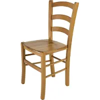 STOCK LINE t m c s Tommychairs - Chaise VENICE pour la cuisine et la salle à manger, structure robuste en hêtre laqué ton chêne et assise en bois