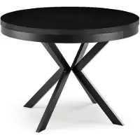 FURNLUX Table de salle à manger Edder Noir 100cm / Couleur principale : Noir / Dimensions : 100 x 76 x 176 cm