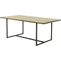 FURNLUX Table de salle à manger Flow Sable Chêne Et Graphite 200cm / Couleur principale : Beige / Dimensions : 200 x 76 x 100 cm