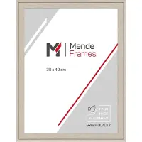 MendeFrames Cadre photo en bois H120 crème 13x13 cm avec verre musée