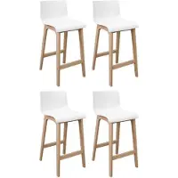 MOB-IN Lot de tabourets de bar en chêne 65cm TANNA