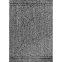Ayyildiz Hali Ayyildiz | Tapis d'extérieur Patara - 80 cm x 150 cm - Gris - Résistant et Élégant - Motif Azteque
