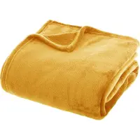 Zesso Eazy Living couverture douillette en flanelle 180 cm x 230 cm jaune