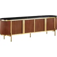 FURNLUX Table de télévision Stilig Braun 200cm / Couleur principale : Marron / Dimensions : 200 x 60 x 40 cm
