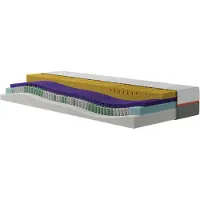 Silver Crown matelas à ressorts ensachés en forme de tonneau 7 zones | 90 x 200 cm | 25 cm d'épaisseur | ferme | SILVERCROWN Motion 6