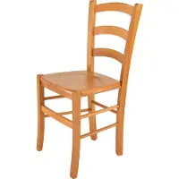 STOCK LINE t m c s Tommychairs - Chaise VENICE pour la cuisine et la salle à manger, structure robuste en bois de hêtre laqué couleur miel et assise en bois
