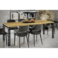 Endo -Moebel Table de salle à manger Matio 80cm - 170cm extensible Table de cuisine en bois (Chêne Artisan)