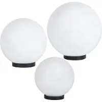 H4L Lampe boule set de 3 pièces 25/30/40cm blanc E27 sans câble de raccordement