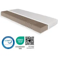 NovaSleep Matelas en mousse à froid 180 x 200 H3, hauteur 18 cm, matelas 180 x 200, matelas 7 zones, housse antibactérienne avec fermeture éclair sur les 4 côtés