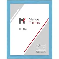 MendeFrames H120 cadre photo effet bois bleu clair 50x60 cm verre synthétique